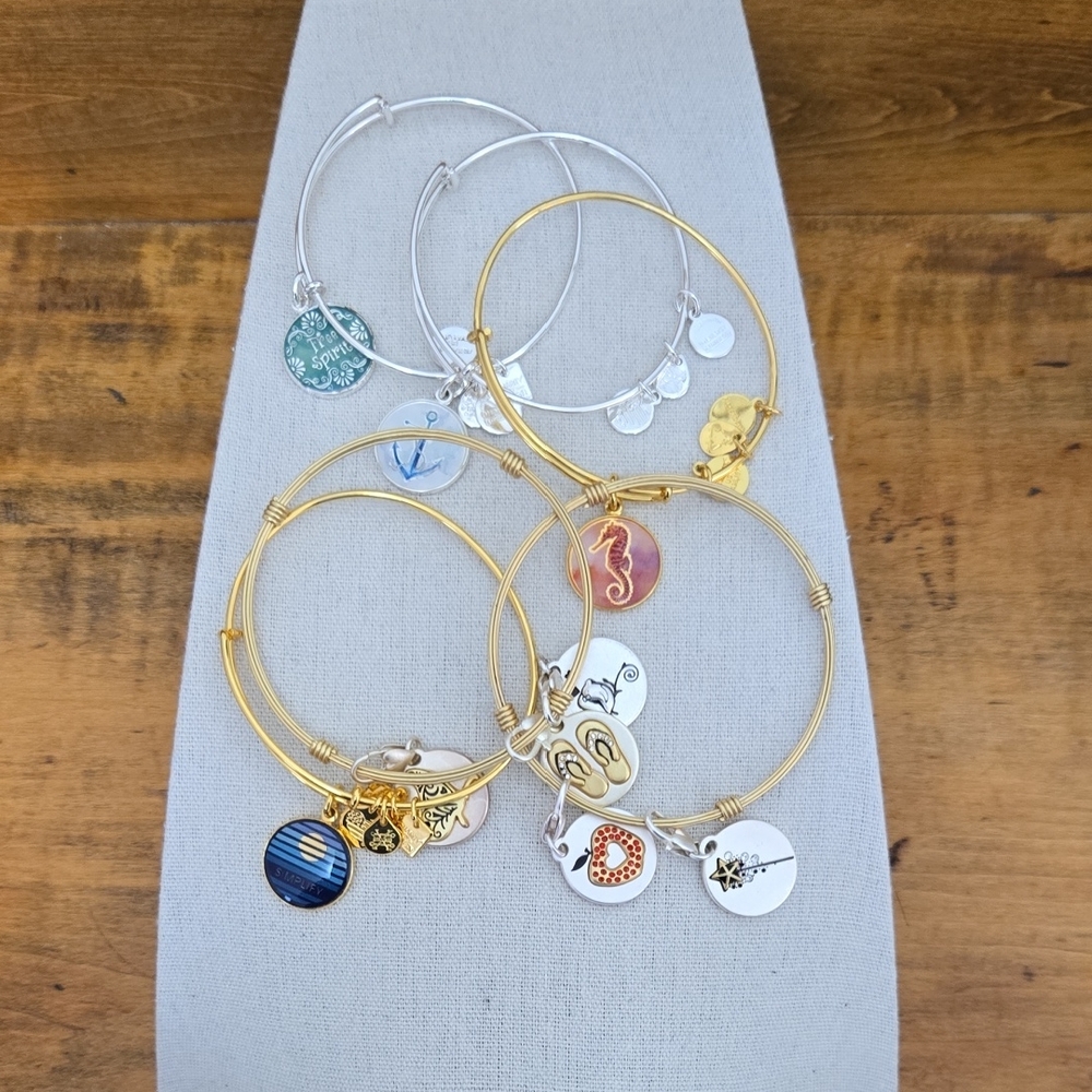 Alex And Ani & Amanda Blu Bracelets Set Of Six